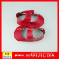 USA wholesale red bow moccasins cow leather breathable toddler shoes for baby